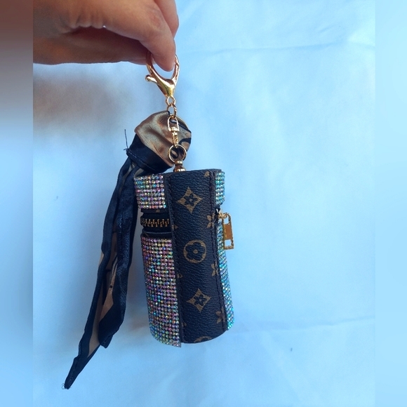 Pink Rhinestone KeyChain/Coin Bag - Picture 4 of 4